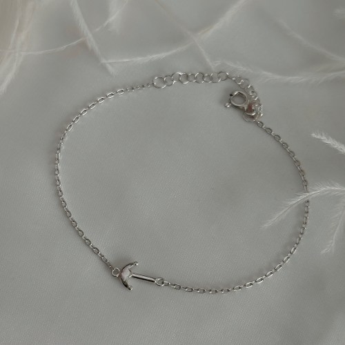 Dvostruka narukvica, cvetići, srebro